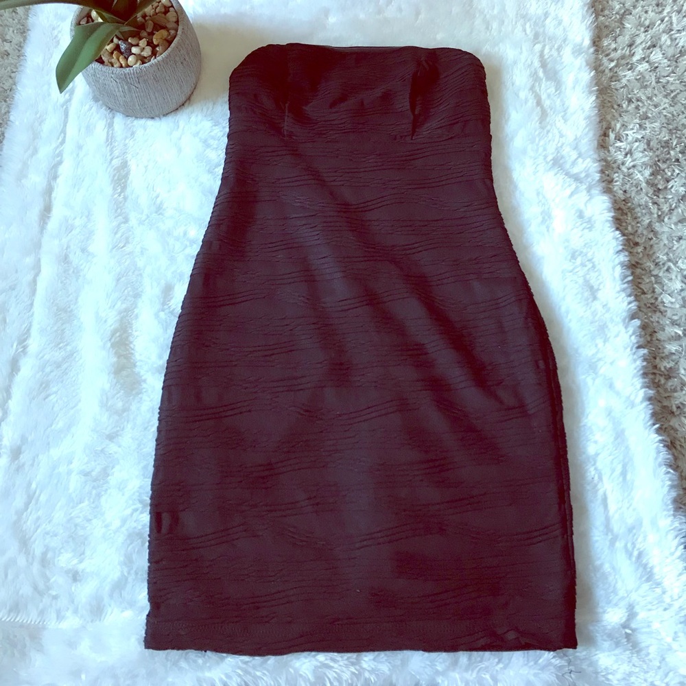 Little black strapless dress